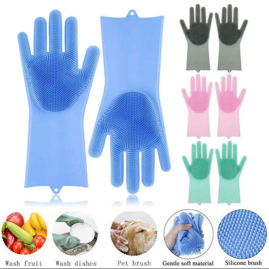 Silicone Washing Gloves – Reusable Cleaning Gloves